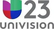 The logo of the brand 23 Univision